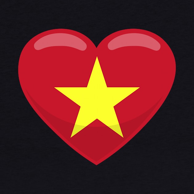 Vietnam Flag Heart by SunburstGeo